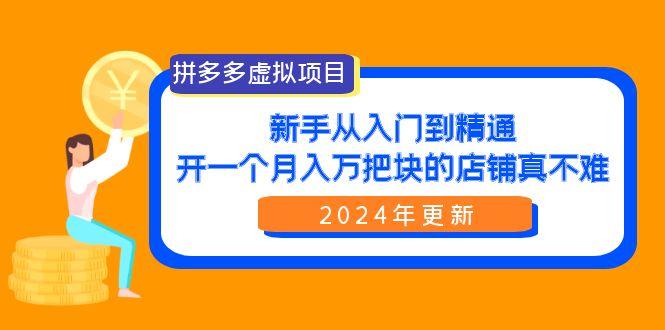 (9744期)拼多多虚拟项目：入门到精通，开一个月入万把块的店铺 真不难(24年更新)-心语项目网