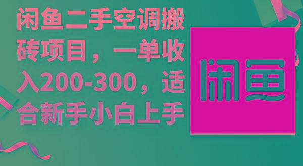 (9539期)闲鱼二手空调搬砖项目，一单收入200-300，适合新手小白上手-心语项目网