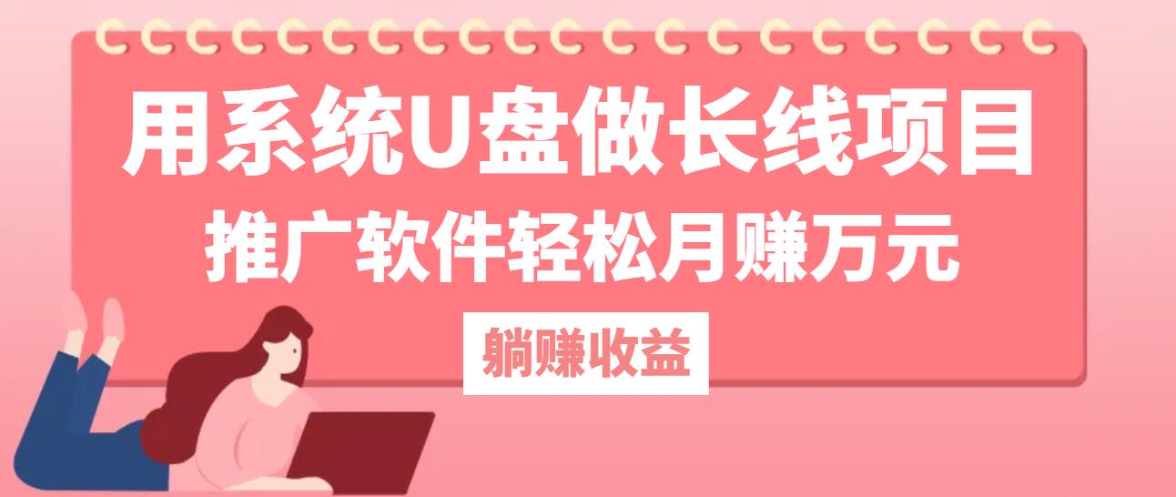 用系统U盘做长线项目，推广软件轻松月赚万元-心语项目网