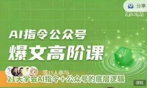 Ai指令公众号高阶课，学会ai指令+公众号的底层逻辑-心语项目网