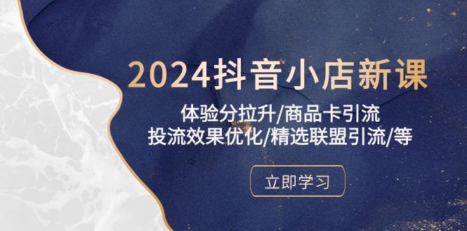 2024抖音小店新课，体验分拉升/商品卡引流/投流效果优化/精选联盟引流/等-心语项目网