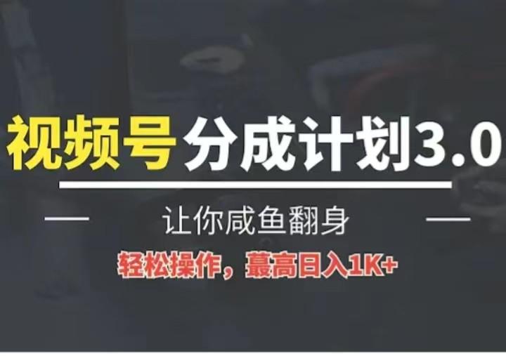24年视频号冷门蓝海赛道，操作简单，单号收益可达四位数-心语项目网