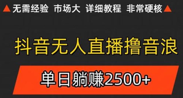 抖音无人直播6.0 简单无脑可矩阵 每天两小时轻松躺赚500+-心语项目网