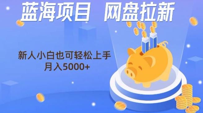 蓝海项目网盘拉新，新人小白也可操作，每月收入5000+-心语项目网
