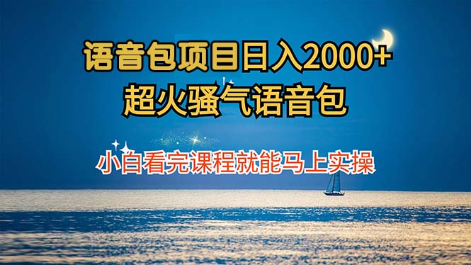 语音包项目 日入2000+ 超火骚气语音包小白看完课程就能马上实操-心语项目网