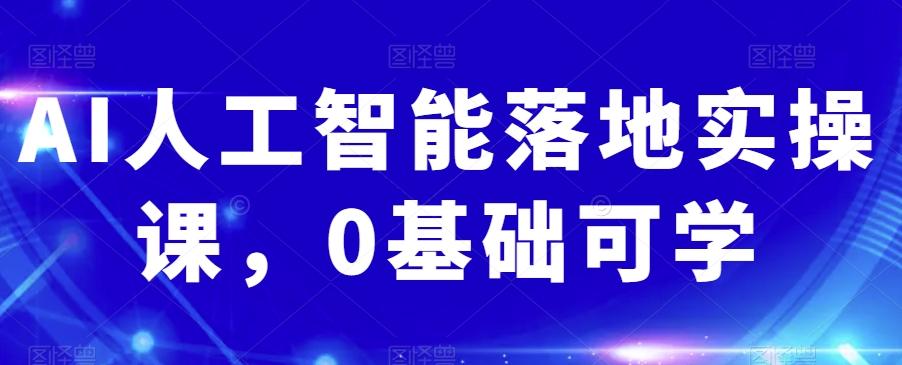 AI人工智能落地实操课，0基础可学-心语项目网