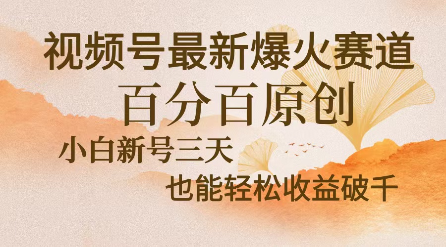 视频号最新爆火赛道，中老年粉深信不疑，百分百原创，新号三天收益轻松…-心语项目网