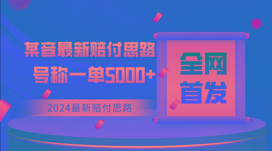 全网首发，2024最新某音赔付思路，号称一单收益5000+-心语项目网