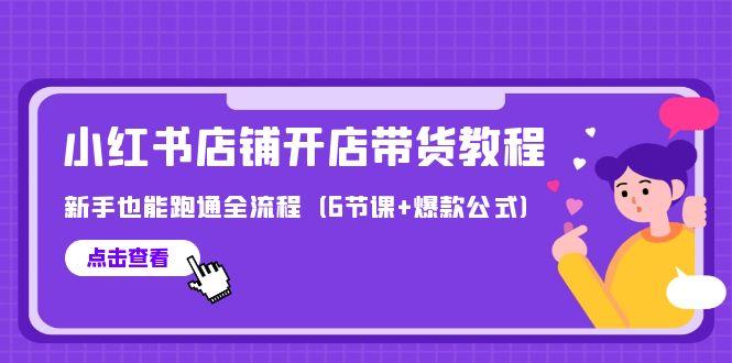 (9883期)最新小红书店铺开店带货教程，新手也能跑通全流程(6节课+爆款公式)-心语项目网