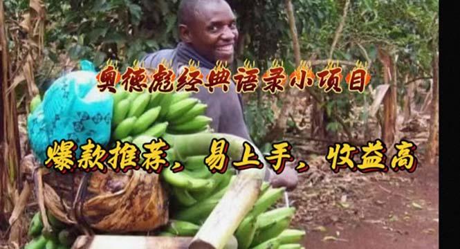 奥德彪经典语录小项目，爆款推荐，易上手，收益高-心语项目网