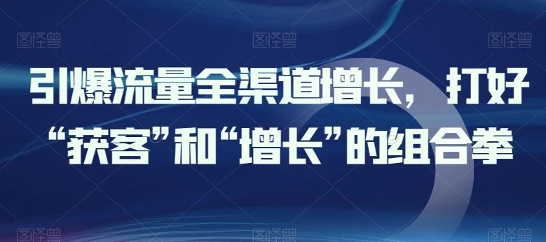 引爆流量全渠道增长，打好“获客”和“增长”的组合拳-心语项目网