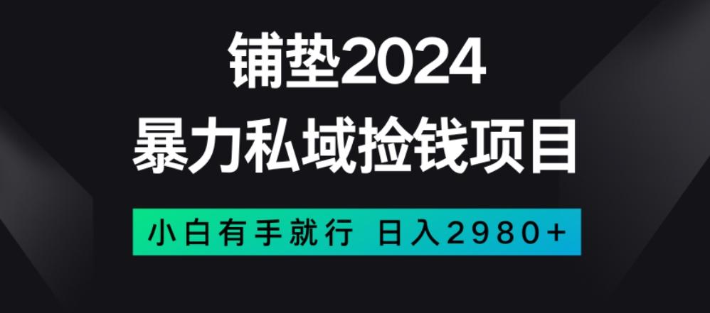 暴力私域捡钱项目，小白无脑操作，日入2980【揭秘】-心语项目网