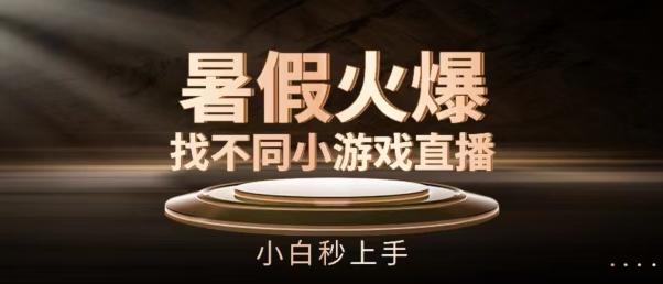 暑假火爆找不同小游戏直播间，小白秒上手【揭秘】-心语项目网