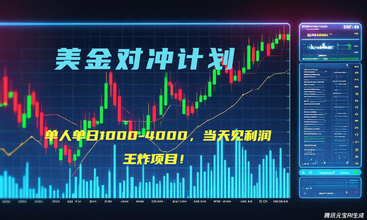 2025年最暴力项目“美金先登计划”最新最强对冲战法，每日实际收益1K-4K-心语项目网