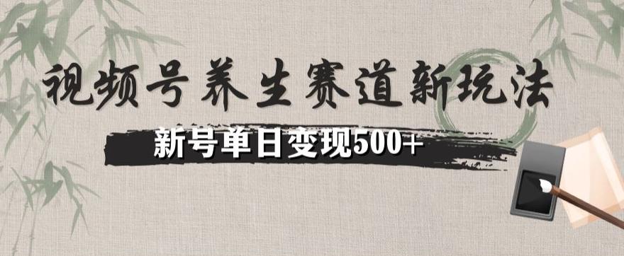视频号养生赛道暴力掘金（懒人玩法）无脑搬运，新号日入500+-心语项目网