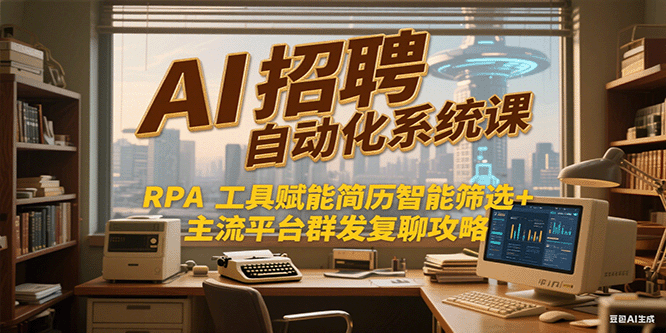 AI招聘自动化系统课,RPA工具赋能简历智能筛选+主流平台群发复聊全攻略-心语项目网