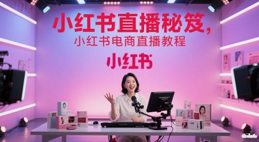 小红书直播秘笈，小红书电商直播教程-心语项目网