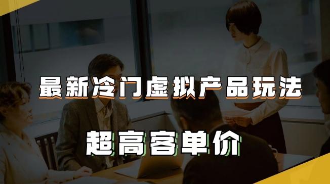 最新冷门虚拟产品玩法，超高客单价，月入2-3万＋【揭秘】-心语项目网