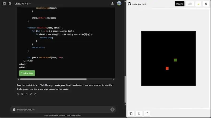ChatGPT Code Preview｜AI编程预览工具-心语项目网