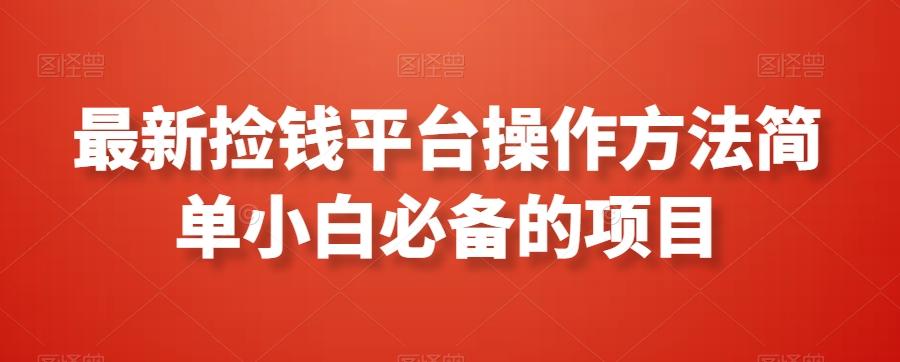 最新捡钱平台操作方法简单小白必备的项目-心语项目网