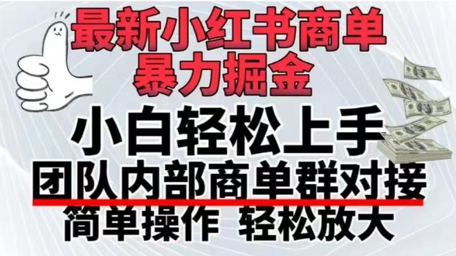 最新小红书商单，暴力掘金，单月稳定变现3W+-心语项目网