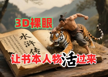书本人物裸眼3D视频，新的玩法，流量超猛，保姆级教程-心语项目网