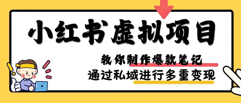小红书虚拟项目实战，爆款笔记制作，矩阵放大玩法分享-心语项目网