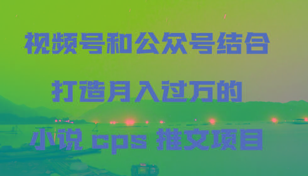 视频号和公众号结合打造月入过万的小说cps推文项目,包括市面上面的各种思路详解-心语项目网