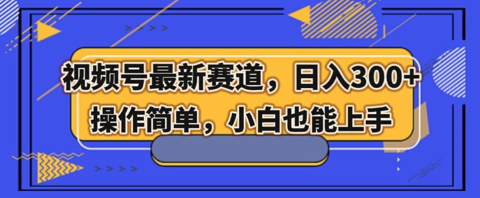 视频号最新赛道，日入300+，新手小白轻松掌握-心语项目网
