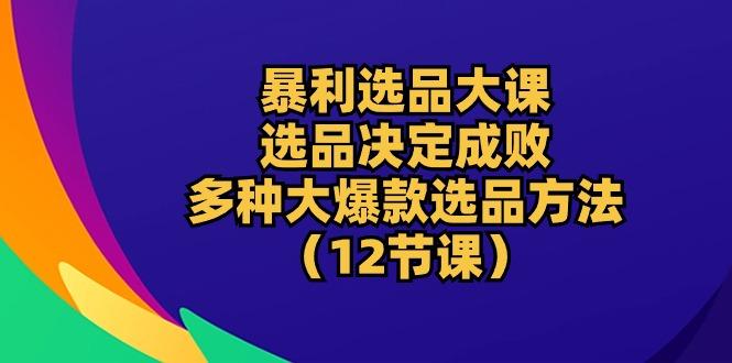 暴利 选品大课：选品决定成败，教你多种大爆款选品方法(12节课-心语项目网
