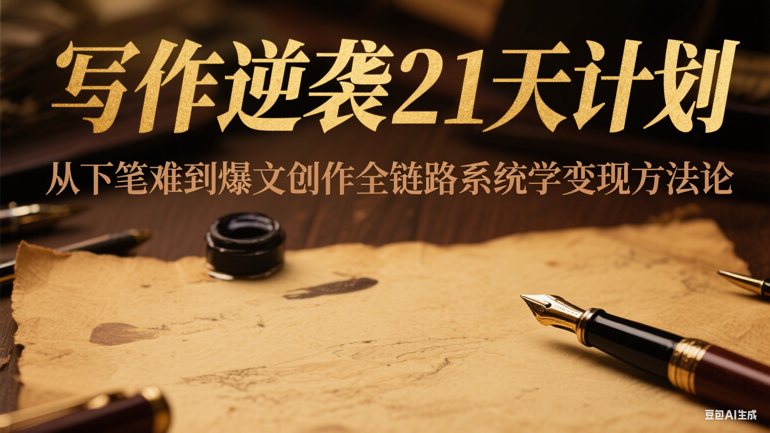 写作逆袭21天计划:从下笔难到爆文创作全链路系统学变现方法论-心语项目网