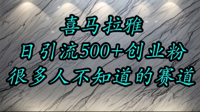 喜马拉雅，小而精的流量赛道，日进500+精准创业粉-心语项目网