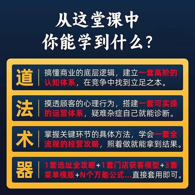 图片[1]-餐饮店盈利实操方法：教你怎样开一家持续能赚钱的餐厅(25节-心语项目网