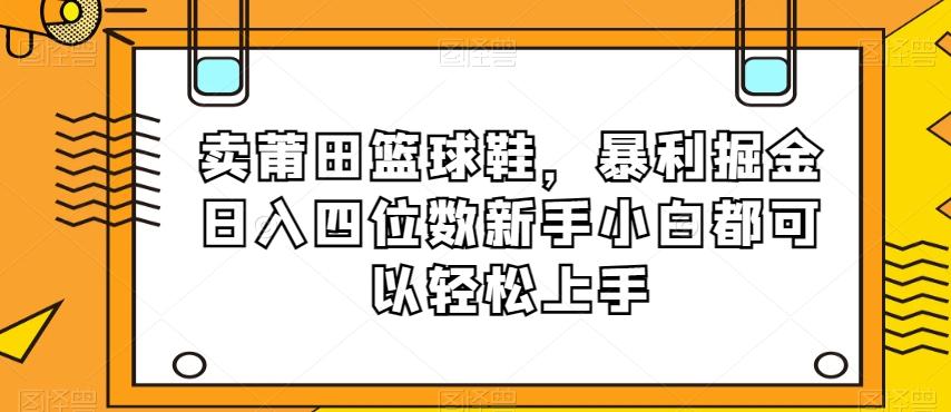 卖莆田篮球鞋，暴利掘金日入四位数新手小白都可以轻松上手【揭秘】-心语项目网