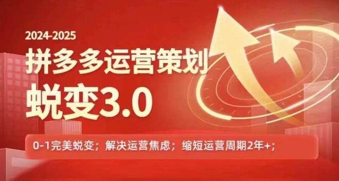 2024-2025拼多多运营策略蜕变3.0，0~1完美蜕变，解决信息焦虑-心语项目网