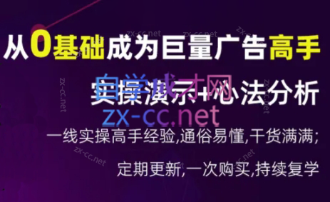 涛哥·从0基础成为巨量广告高手(更新9月)-心语项目网