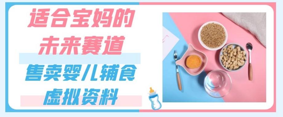 适合宝妈的未来赛道，售卖婴儿辅食虚拟资料，一份9.9-69.9元闭眼赚钱-心语项目网