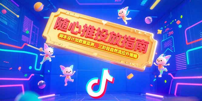 随心推投放指南，脚本设计加数据监测，三阶段自然流拉升策略-心语项目网