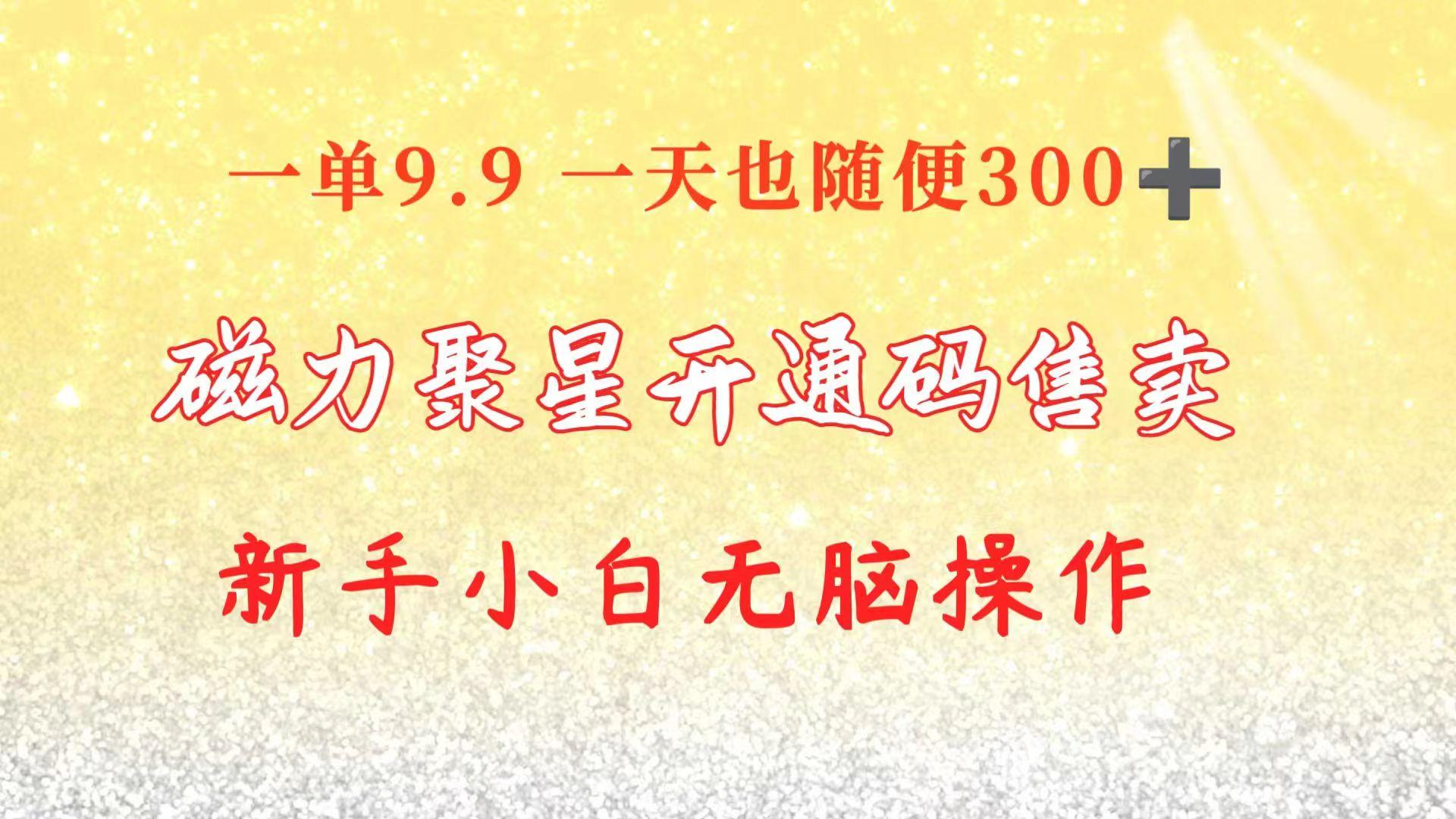 快手磁力聚星码信息差 售卖  一单卖9.9  一天也轻松300+ 新手小白无脑操作-心语项目网