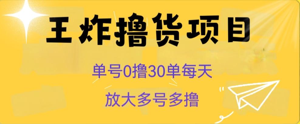 王炸撸货项目，单号0撸30单每天，多号多撸【揭秘】-心语项目网