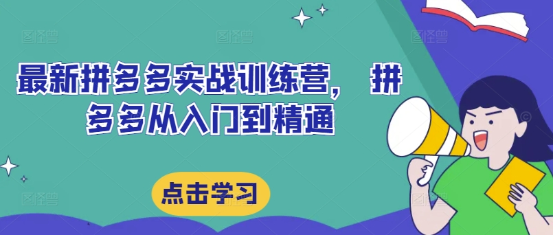 最新拼多多实战训练营， 拼多多从入门到精通-心语项目网