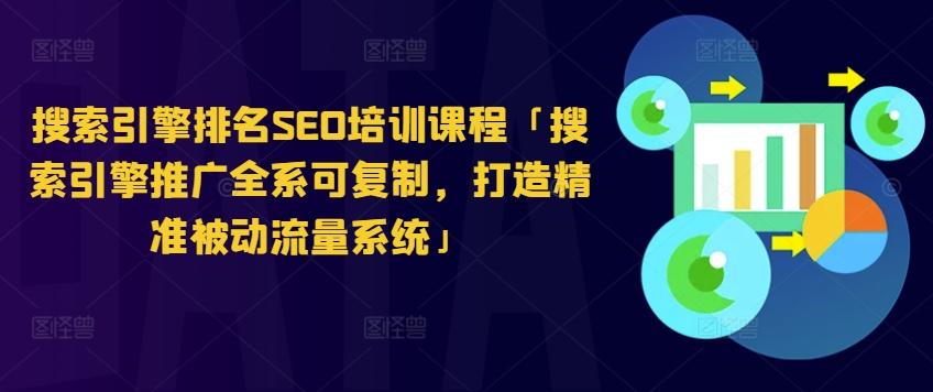 搜索引擎排名SEO培训课程「搜索引擎推广全系可复制,打造精准被动流量系统」