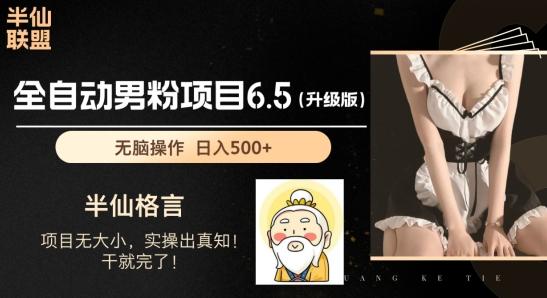 男粉项目6.5升级版，全自动男粉项目，日收入1K+【揭秘】-心语项目网