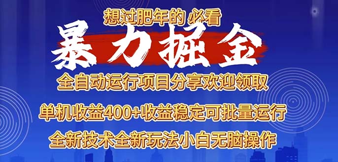 2025暴力掘金项目，想过肥年必看！-心语项目网