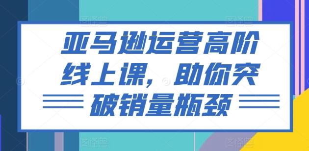 亚马逊运营高阶线上课，助你突破销量瓶颈-心语项目网
