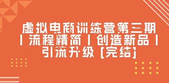 虚拟电商训练营第三期丨流程精简丨创造新品丨引流升级 [完结]-心语项目网