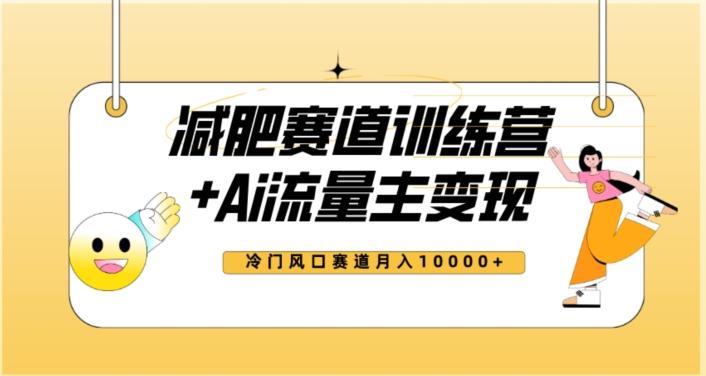 全新减肥赛道AI流量主+训练营变现玩法教程，蓝海冷门赛道小白轻松上手，月入10000+【揭秘】-心语项目网