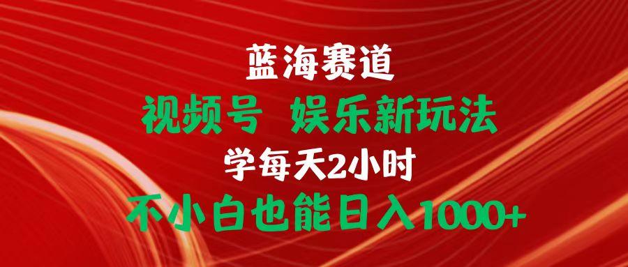 蓝海赛道视频号 娱乐新玩法每天2小时小白也能日入1000+-心语项目网