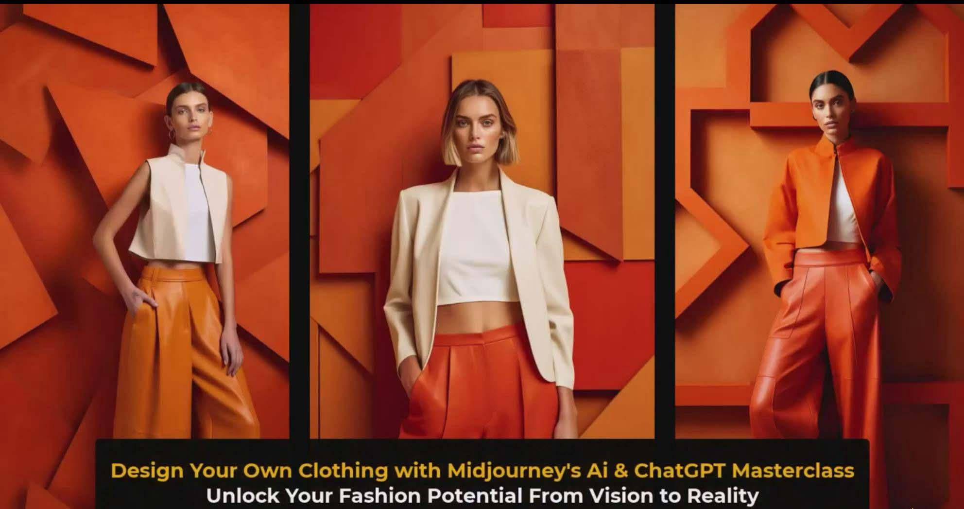 图片[3]-利用 Midjourneys Ai 人工智能设计自己的服装AI大师班-10节课-中英字幕-心语项目网