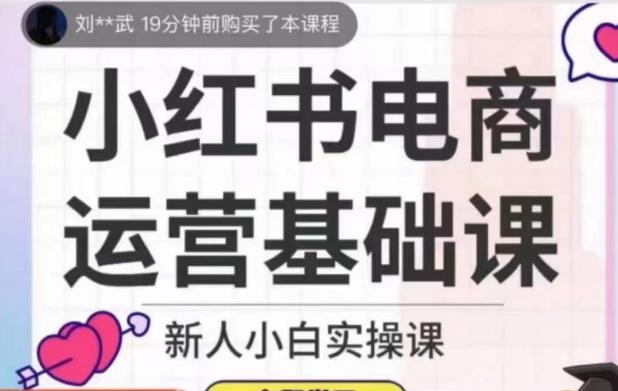 小红书电商运营基础课，新人小白实操课-心语项目网